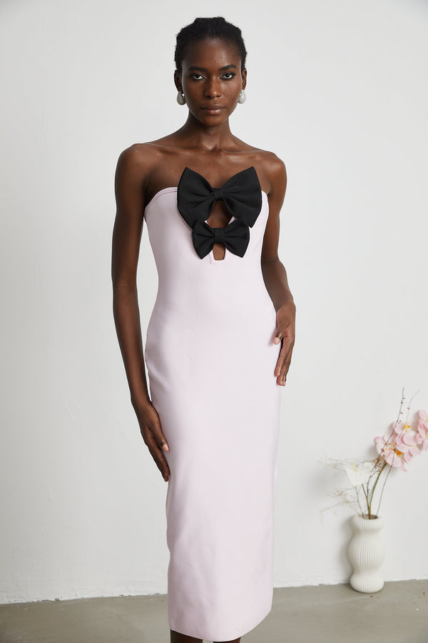 Étaín pink bowknot bandage dress (US Only)