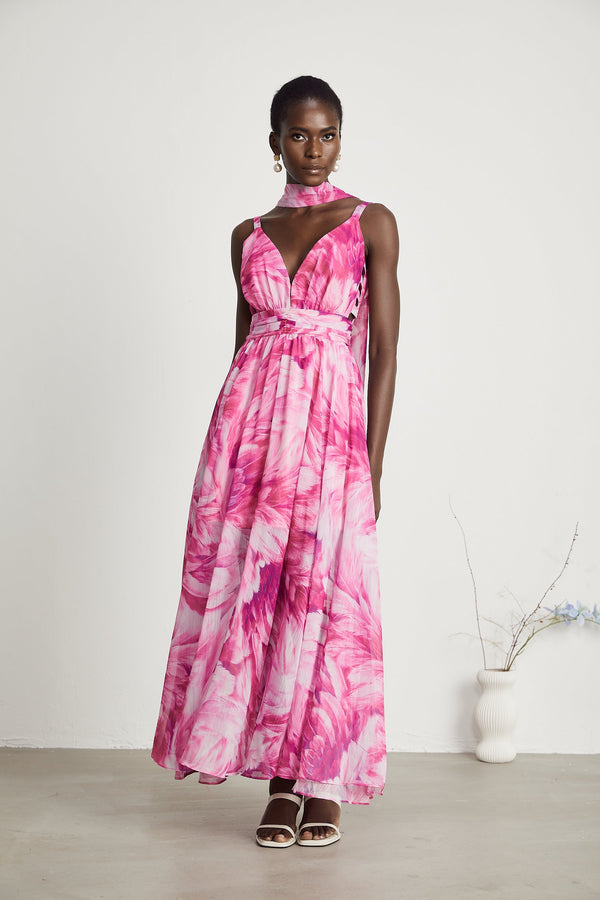 Florence V-neck floral maxi dress (US Only)