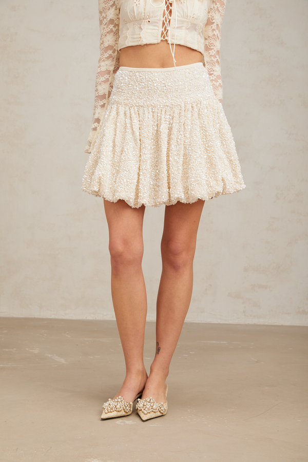 Tiphaine pleated sequined mini skirt (US Only)