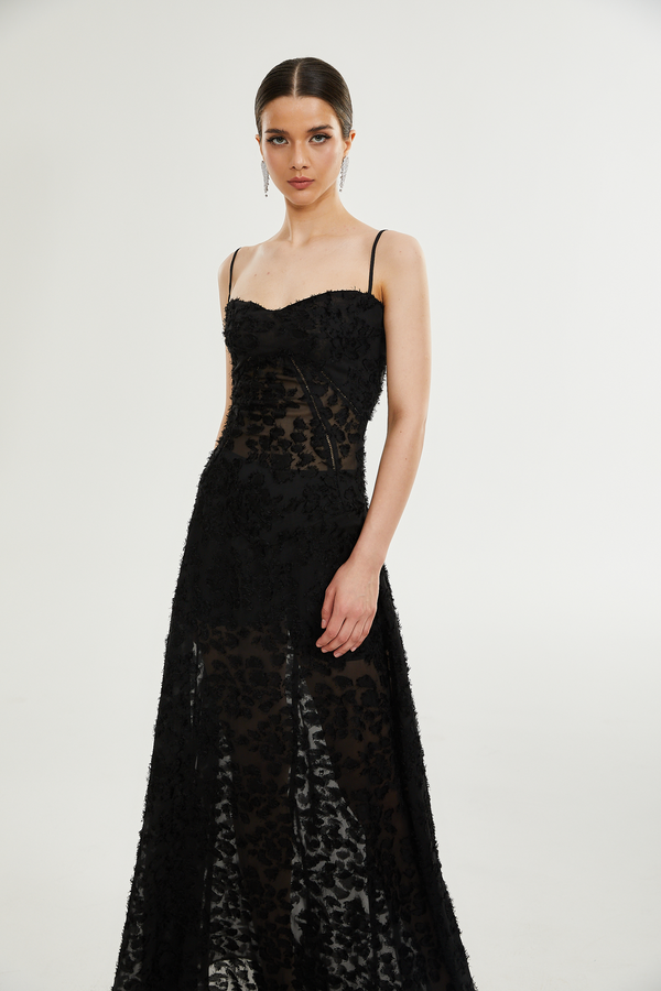 Emmelina floral lace maxi dress
