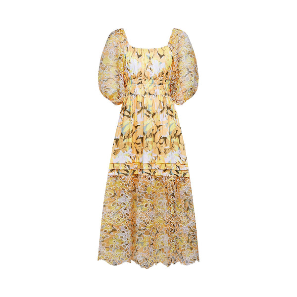 Clémence floral-print cut-out midi dress (US Only)