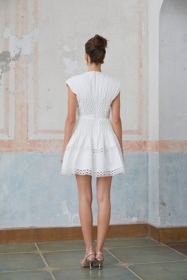 Anaïs cut-out faux-pearl embellished mini dress (US Only)