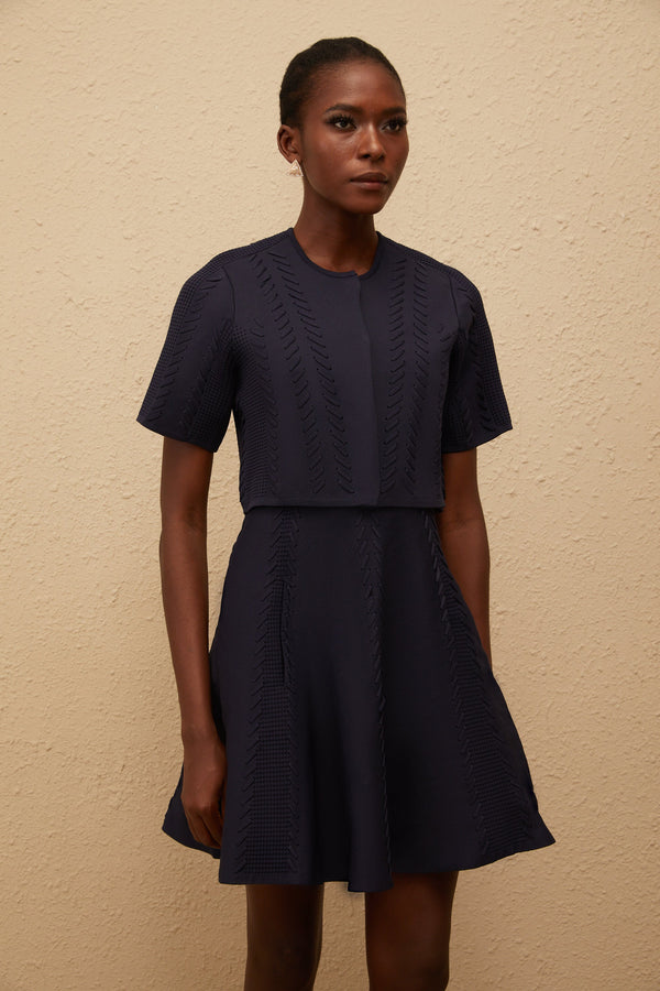 Melusine Blue Braided Knit Cardigan