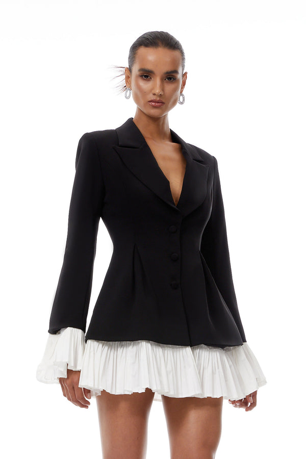 Rébecca Color Block Mini Blazer Dress