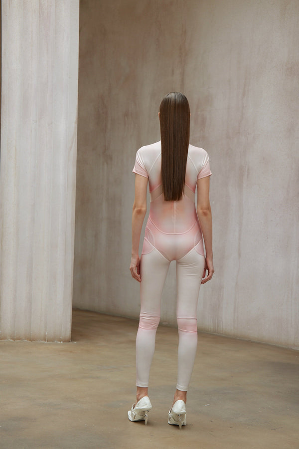 Zéro Pink Short Sleeve Catsuit