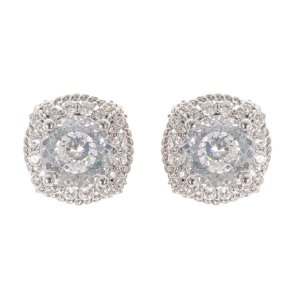 Blanche White Crystal Embellished Earrings