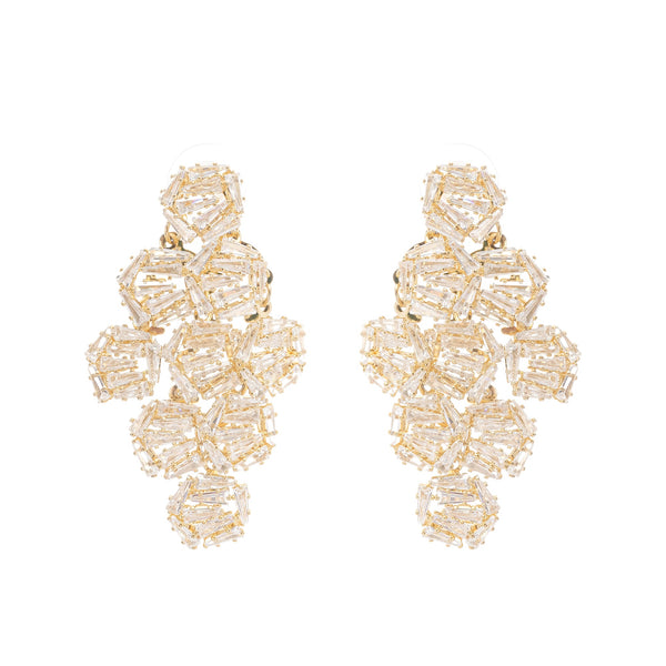 Ariane geometric crystal earrings