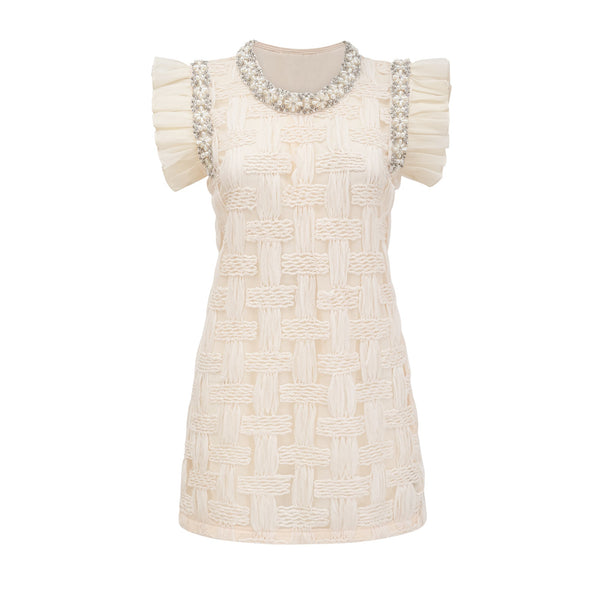 Bernadette interwoven embellished mini dress (US Only)