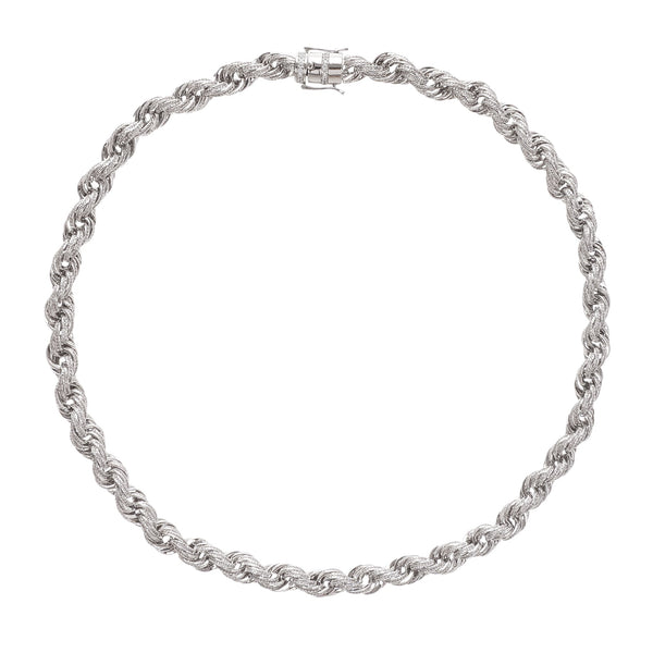 Aventin Silver Tone Cable Link Crystal Embellished Necklace