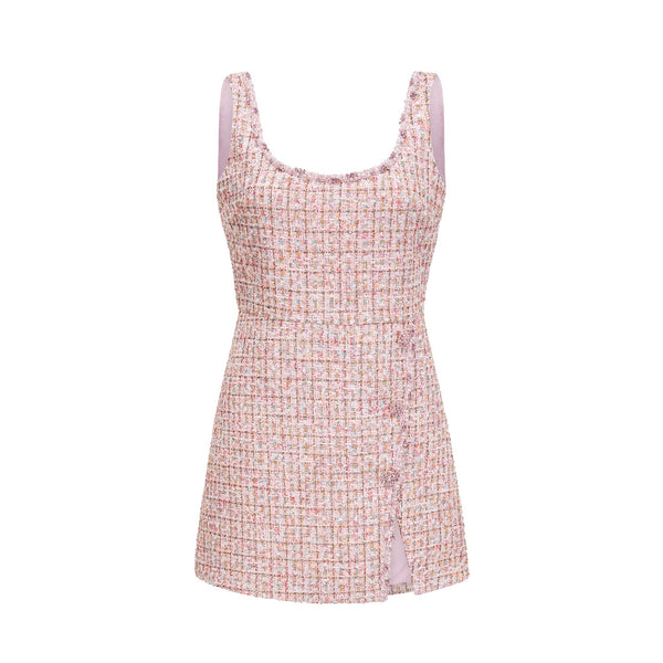 Aoife pink embellished tweed mini dress (US Only)