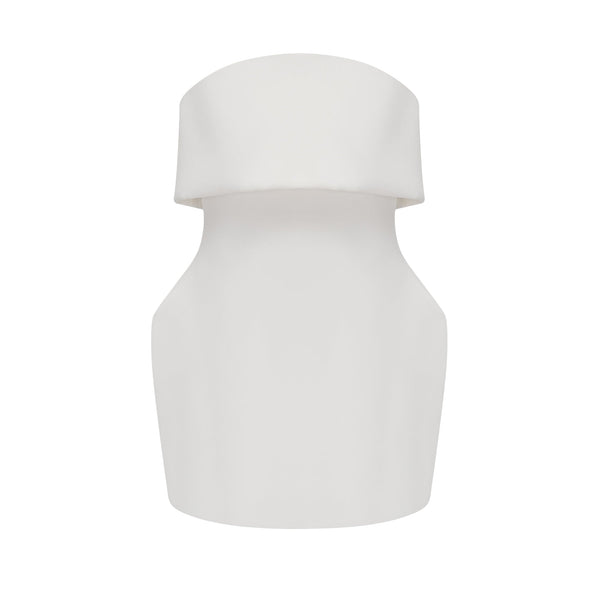 Énora white off-shoulder puff mini dress