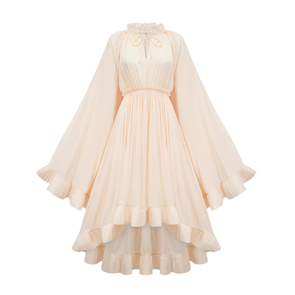 Charlene cape-design midi dress