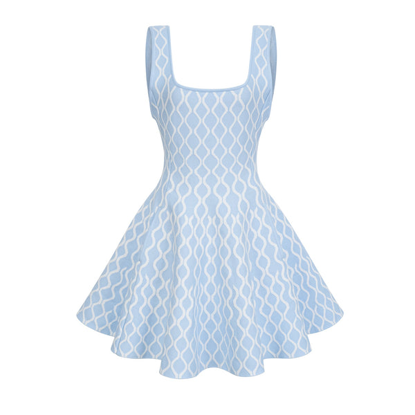 Hélène patterned-jacquard sleeveless mini dress