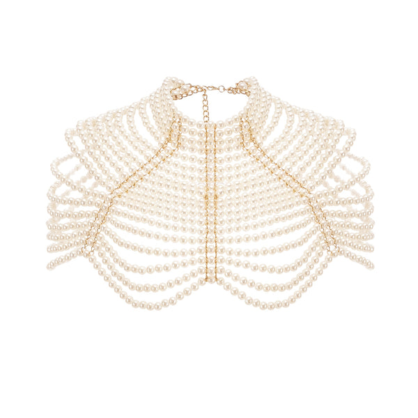 Pauline faux-pearl shawl