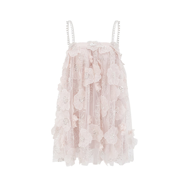 Valérie crystal-embellished floral mini dress (US Only)