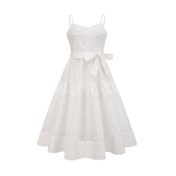 Catriona belted cut-out cotton midi dress (US Only)