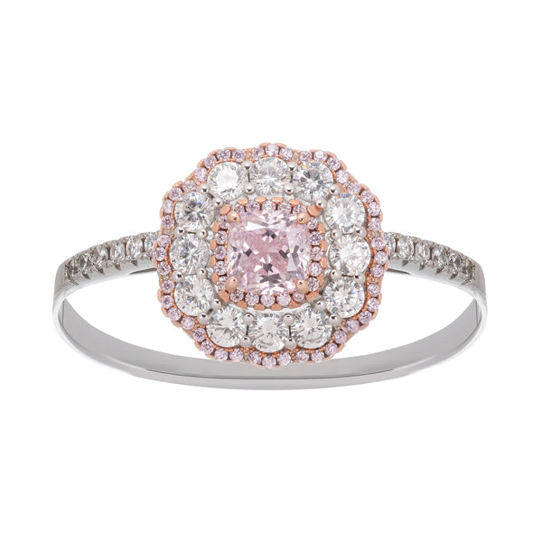 Marianne Pink Polished Zircon Gemstone Sterling Silver Ring