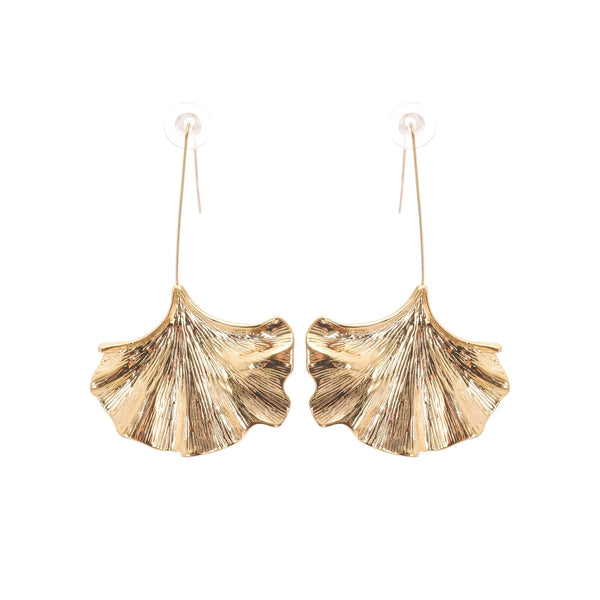 Juliet gold ginkgo drop earrings