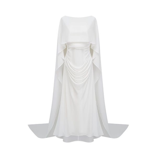 Léonie White Tulle Cape & Dress Set