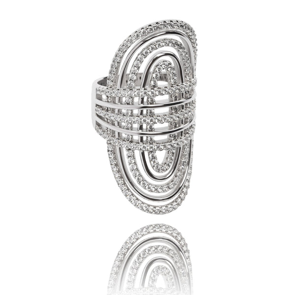 Médaille Geometric Multi-Band Sterling Silver Ring