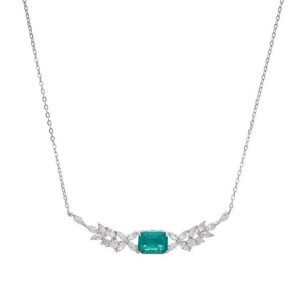 Hilja Green Wing Pendant Sterling Silver Necklace