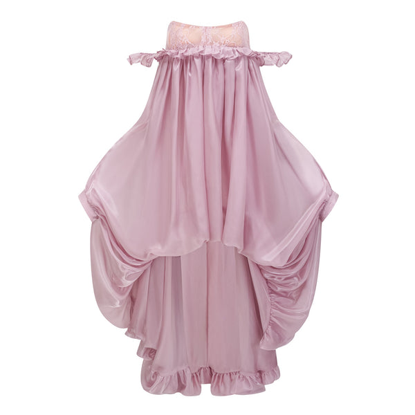 Brooklyn Pink Glossy Bubble Hem Mini Dress