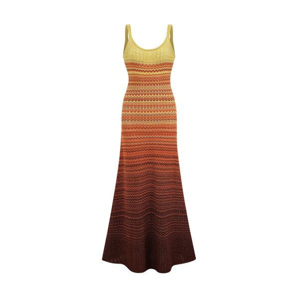 Audrey gradient knitted maxi dress