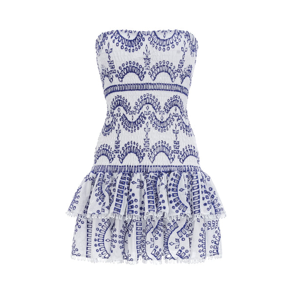 Georgiana broderie-anglaise off-shoulder mini dress