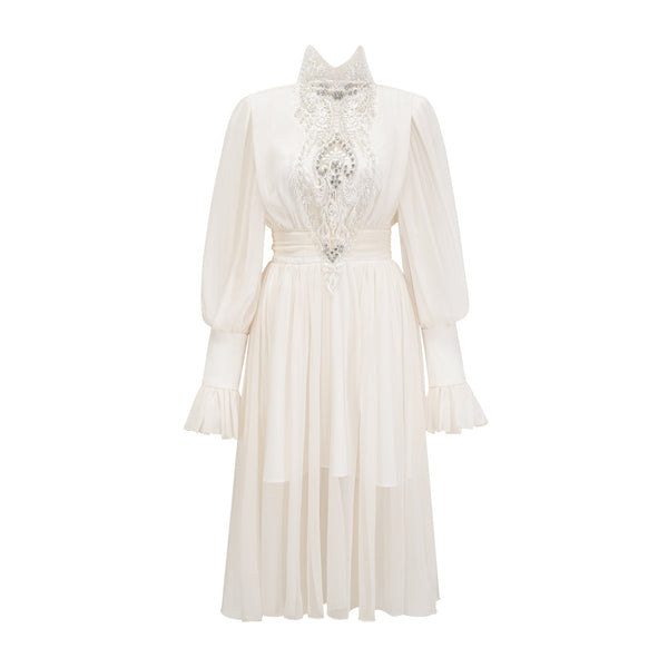 Mirage lace-detail embellished dress