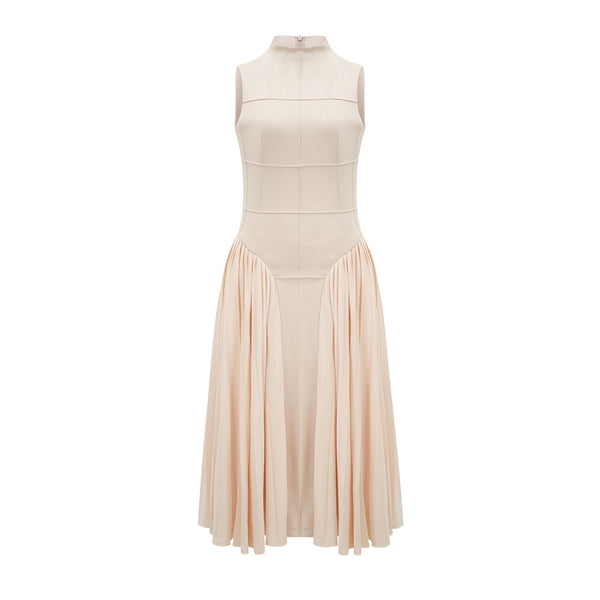 Safiya sleeveless pleated dress