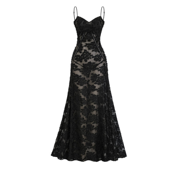 Emmelina floral lace maxi dress