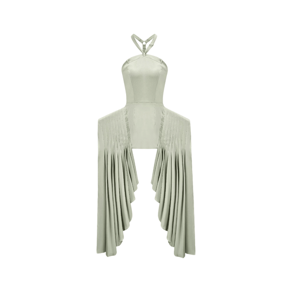 Michel layered-hemline mini dress