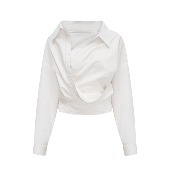 Coline asymmetrical ruched shirt