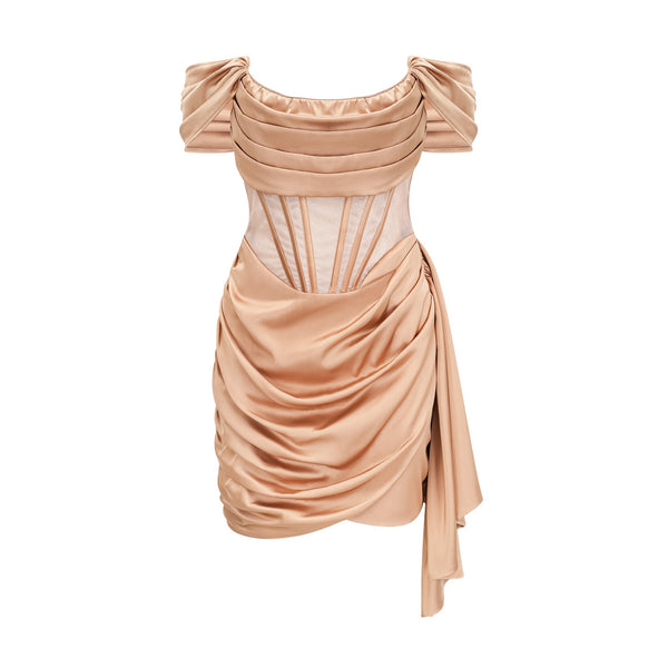 Iseldra pleated off-shoulder mini dress (US Only)