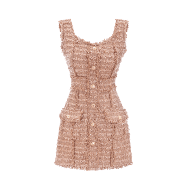 Liane tweed button-down fastening dress