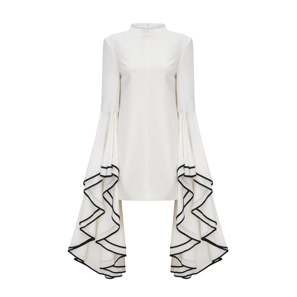 Madeleine ruffle-sleeve dress