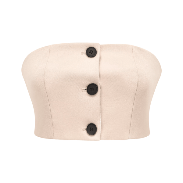 Naomi button-detail crop top