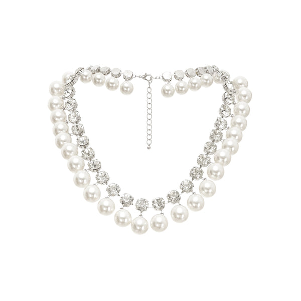 Valérie Pearl Embellished Layered Necklace