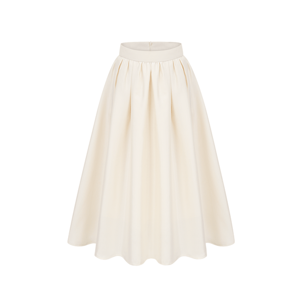 Virginie white flared-hem skirt (US Only)