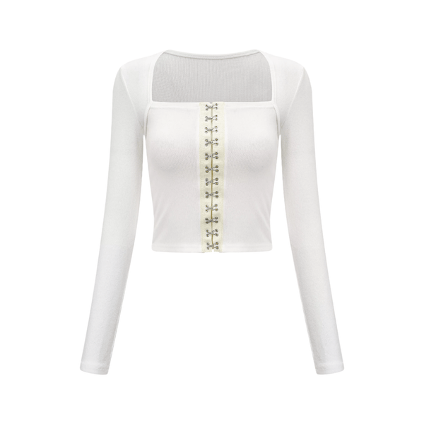 Dvora buckle-detail top
